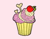 Coloring page Delicious Cupcake  painted bylorna