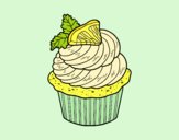 Coloring page Lemon cupcake painted bylorna