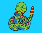 Coloring page  A rattlesnake painted byPiaaa