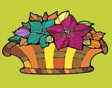 Coloring page Basket of flowers 8 painted byNita