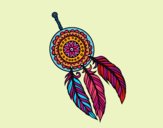 Coloring page Indian dreamcatcher painted byPiaaa