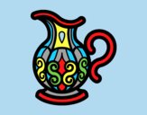Coloring page Pitcher of water painted bylorna