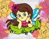 Coloring page Pretty fairy painted byPiaaa