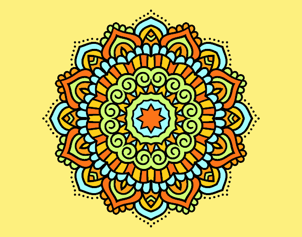 Mandala decorated star