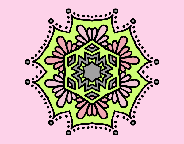 Symmetrical flower mandala