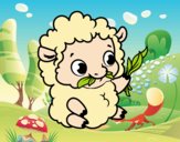 Coloring page Baby sheep painted bybbbb