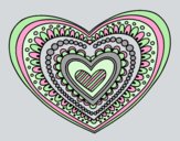 Coloring page Heart mandala painted byANIA2