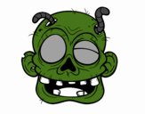 Coloring page Zombie with worms painted byOwen