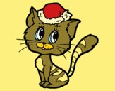 Coloring page A Christmas Cat painted byDaisy66
