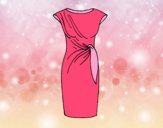 Coloring page Elegant dress painted bygeminitwin