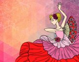 Coloring page Flamenco woman painted byBlazefuryx