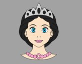 Coloring page Princess face painted byAnia
