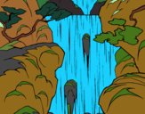 Coloring page Waterfall painted bynayrb