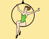 Coloring page Trapeze woman painted byLornaAnia