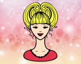 Coloring page Up-do  painted byalexadra