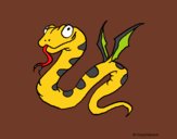 Coloring page Winged serpent painted byJakeMaster