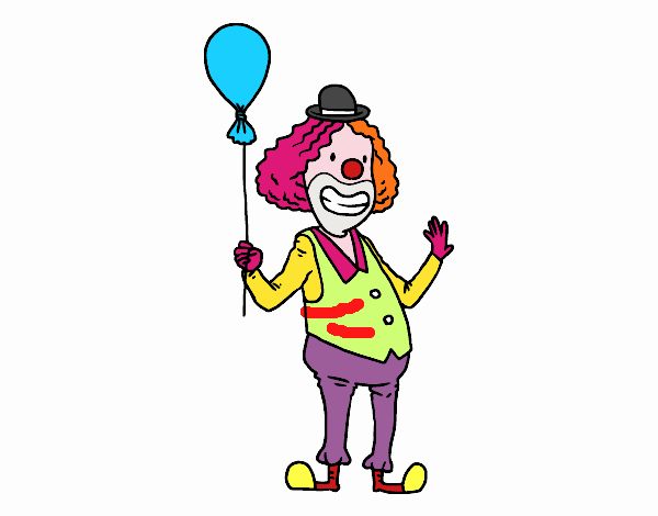  Clown and balloon