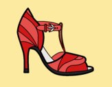 Coloring page High heel shoe with uncovered tip painted byLornaAnia
