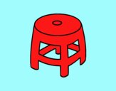 Coloring page Plastic stool painted byLornaAnia