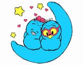 Coloring page Love birds painted bysamg