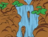 Coloring page Waterfall painted byLornaAnia