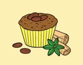 Coloring page Coffe cupcake painted byLornaAnia