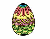 Easter egg decorated with stamping