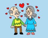 Coloring page Grandparents love so much painted byLornaAnia