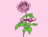 Coloring page A rose painted byLornaAnia