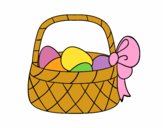 Basket with easter egg