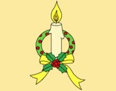 Coloring page Christmas candle III painted byLornaAnia