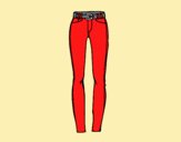 Coloring page Slim-fit pants painted byLornaAnia