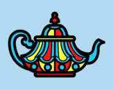 Coloring page Arabic Teapot painted byLornaAnia