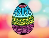 Easter egg decorated with stamping