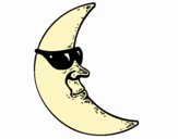 Moon with sunglasses