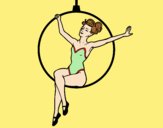 Coloring page Trapeze woman painted byLornaAnia