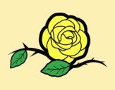 Coloring page A beautiful rose painted byLornaAnia