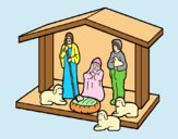 Coloring page Christmas nativity painted byLornaAnia