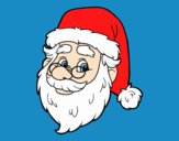 Coloring page One Santa Claus face painted byLornaAnia