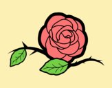 Coloring page A beautiful rose painted byANIA2