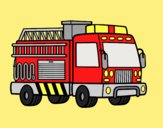 Coloring page A fire truck painted byANIA2