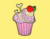 Coloring page Delicious Cupcake  painted byLornaAnia