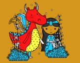 Dragon and princess