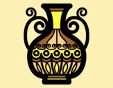 Coloring page Decorated vase painted byLornaAnia