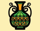 Coloring page Decorated vase painted byLornaAnia