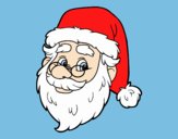 Coloring page One Santa Claus face painted byLornaAnia