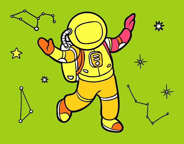 An astronaut in star space