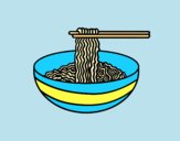 Coloring page Bowl of noodles painted byLornaAnia