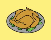 Coloring page Roasted chicken painted byLornaAnia
