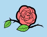 Coloring page A beautiful rose painted byANIA2